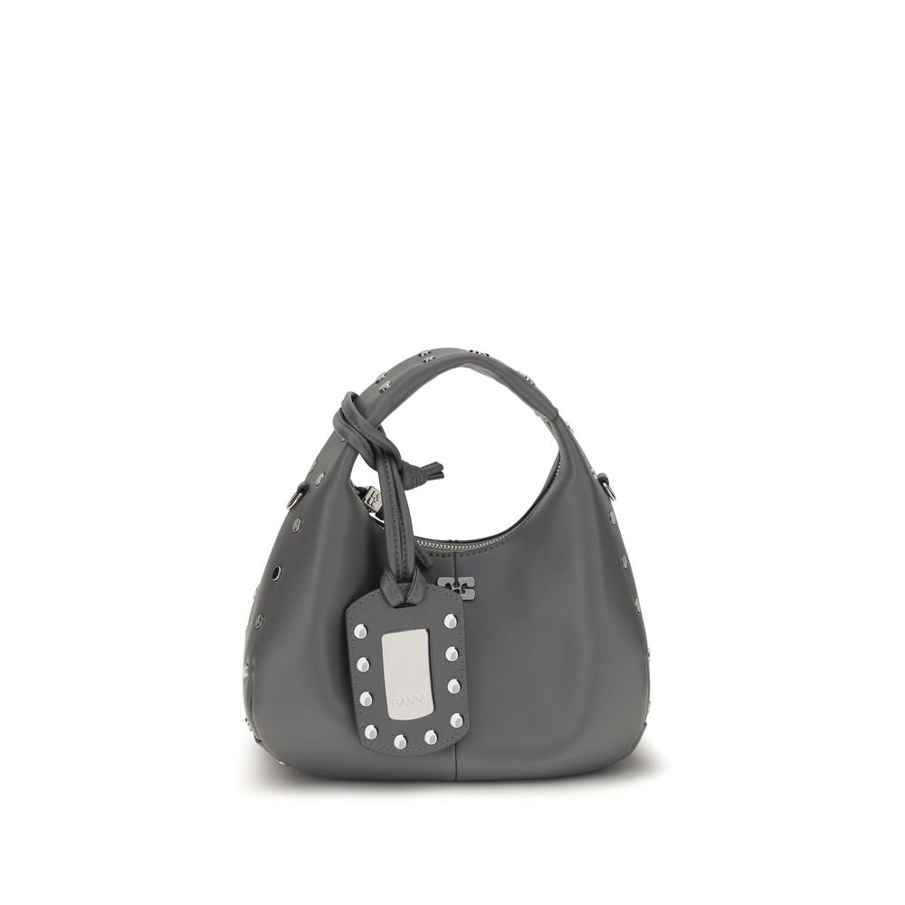 Mini Studded Leather Hobo Bag