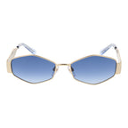 Gold Metal Full-Rim Gradient Blue Sunglasses