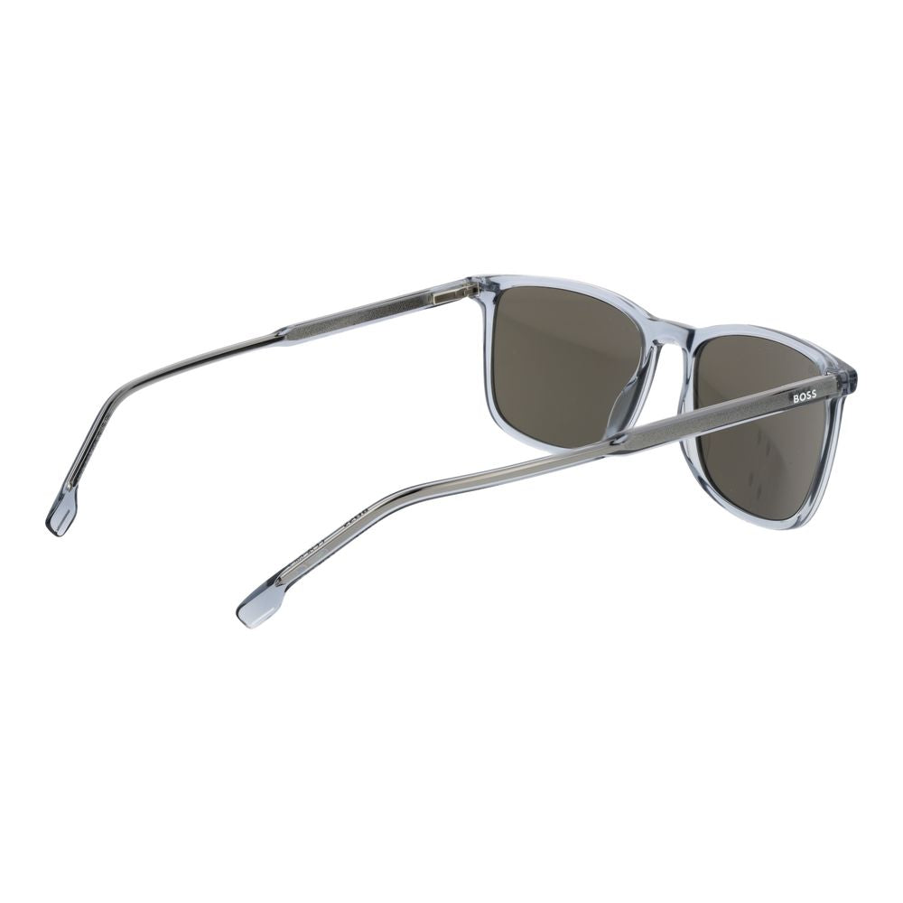 Blue Acetate Rectangle Sunglasses