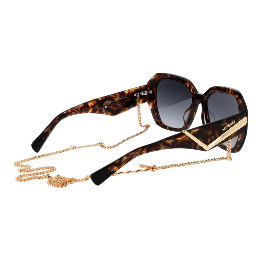 Brown Acetate Gradient Square Sunglasses