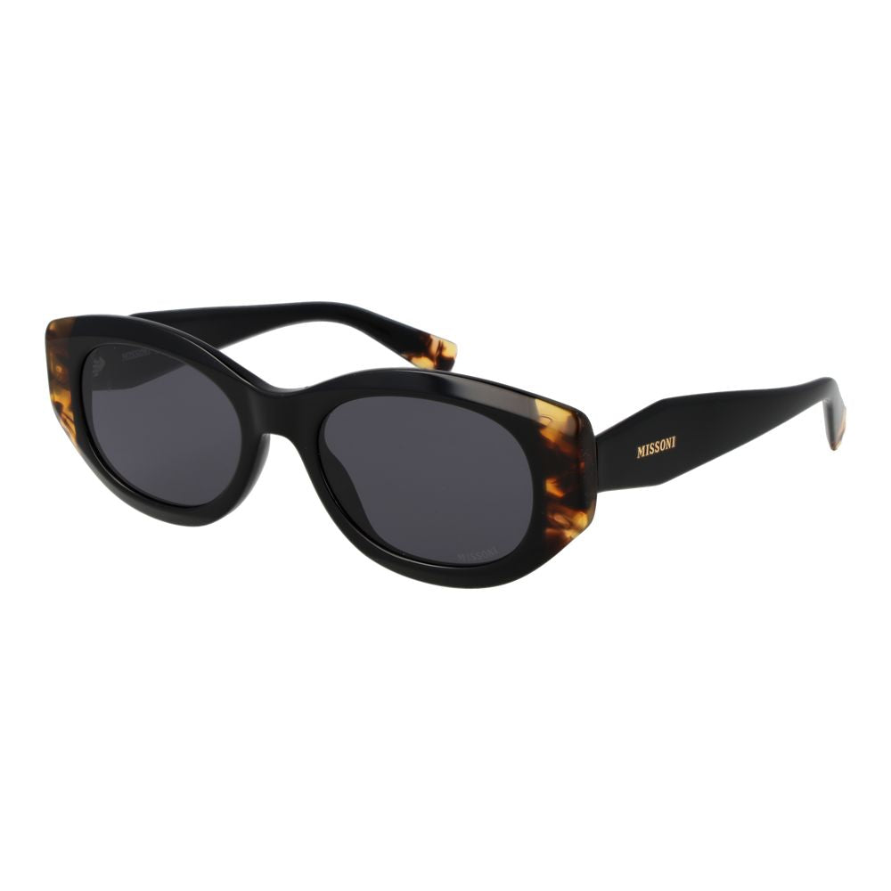 Black Acetate Oval Sunglasses