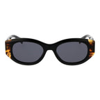 Black Acetate Oval Sunglasses