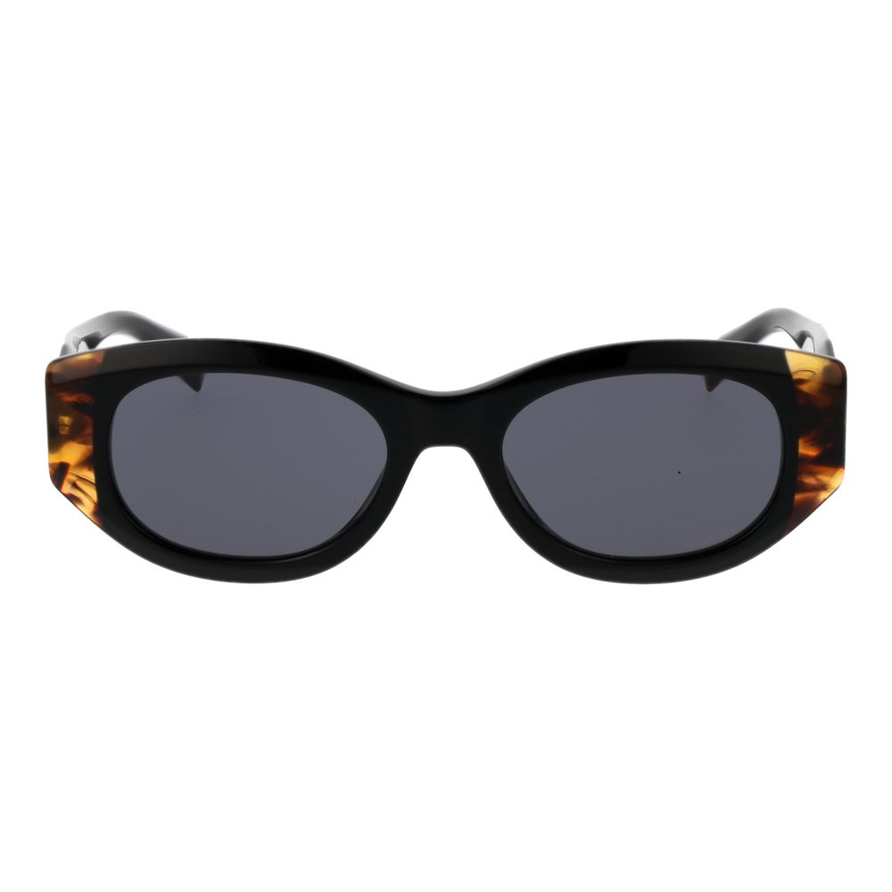 Black Acetate Oval Sunglasses