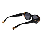 Black Acetate Oval Sunglasses