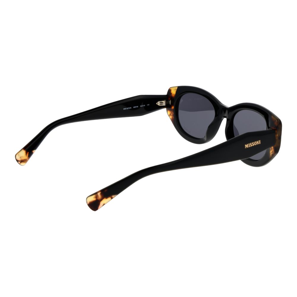 Black Acetate Oval Sunglasses