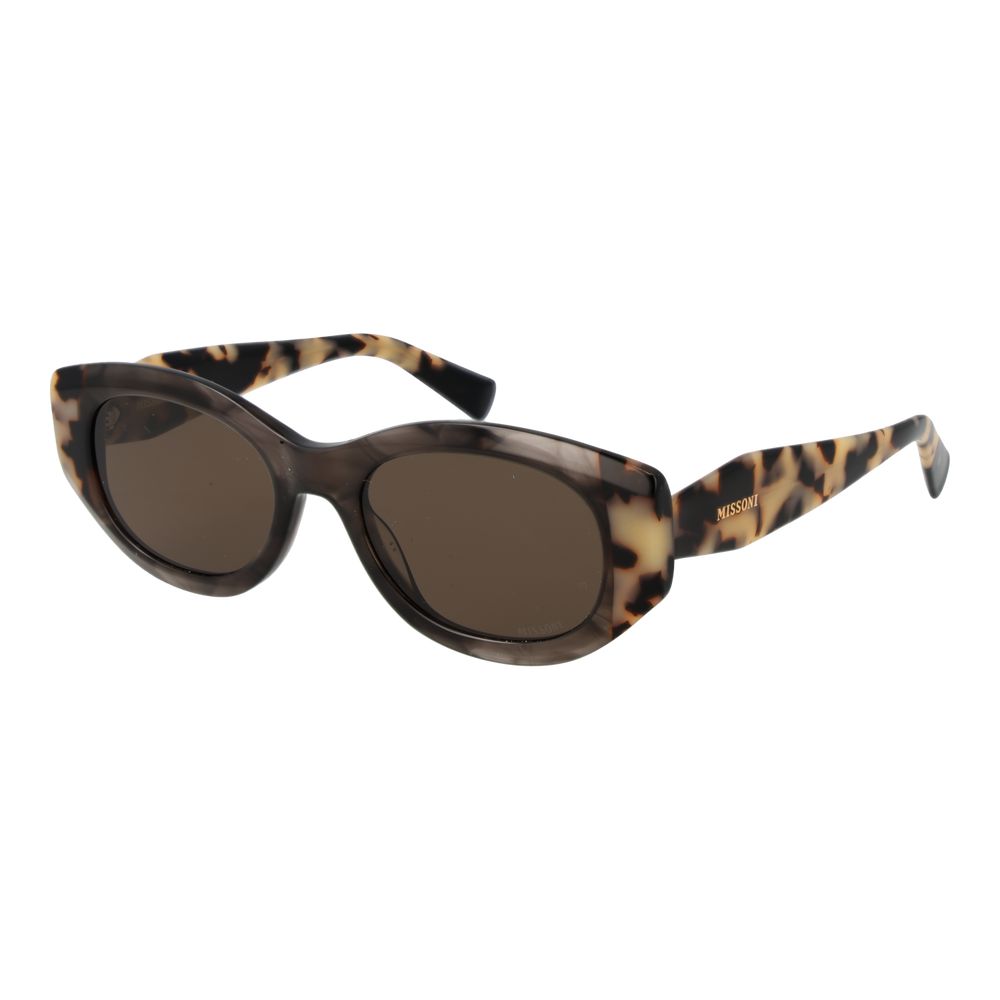 Brown Acetate Oval Sunglasses