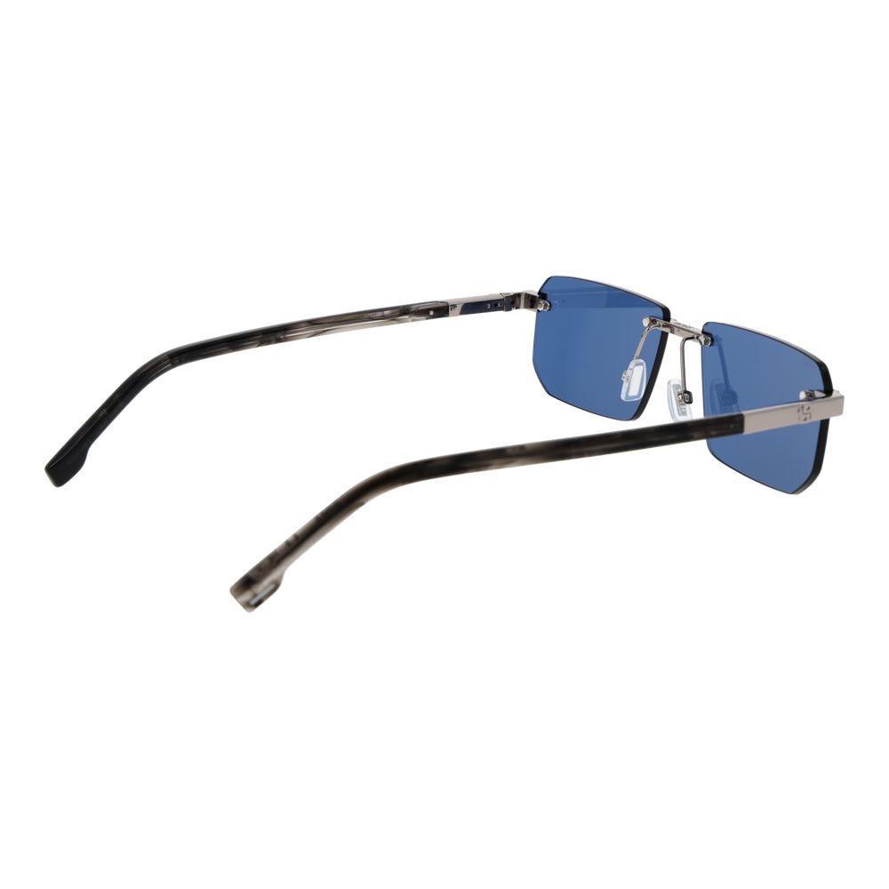 Silver Metal Rectangle Sunglasses