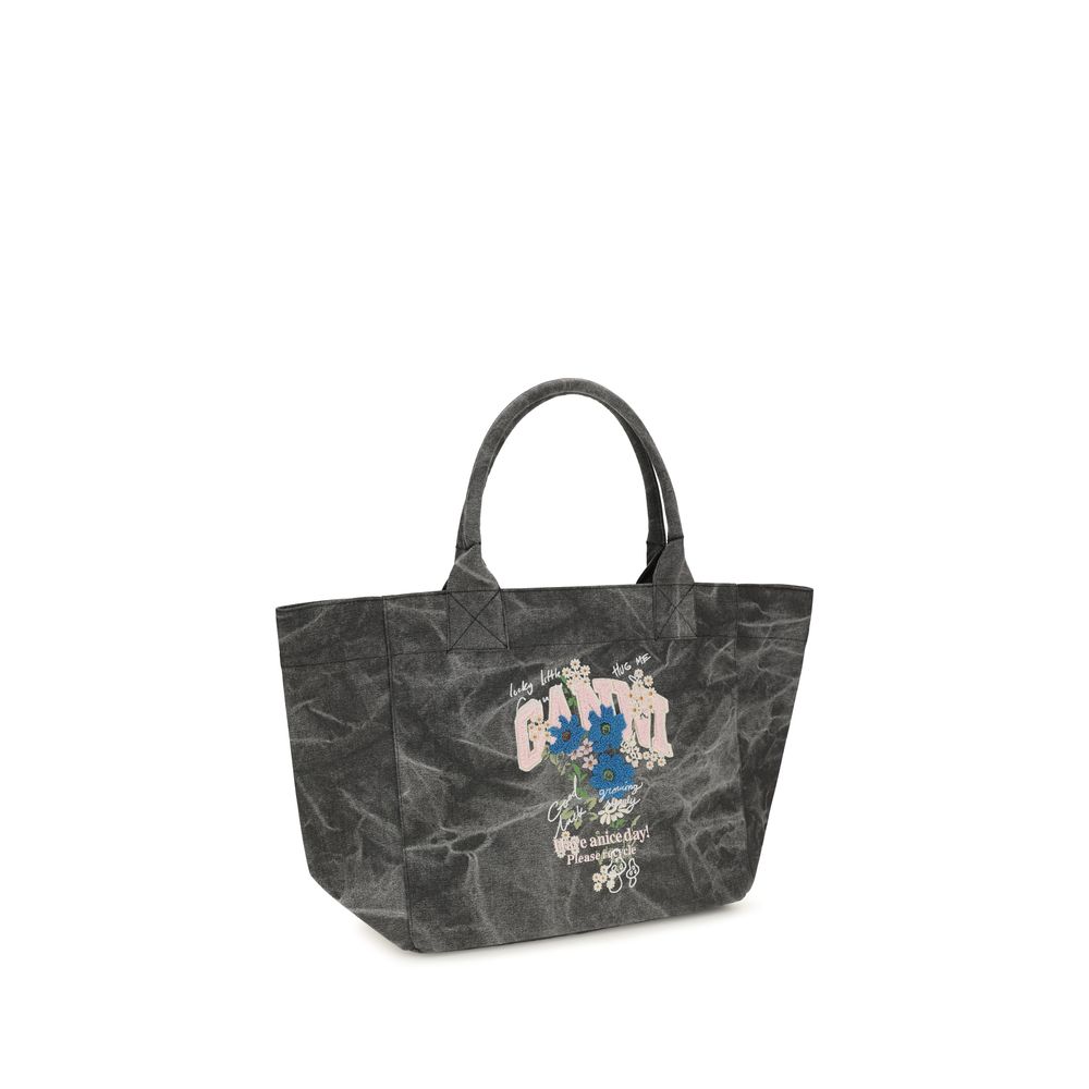 Medium Trapeze Flower-Print Shoulder Bag