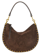 Coffee-Colored Cow Leather Oskan Soft Zip Handbag