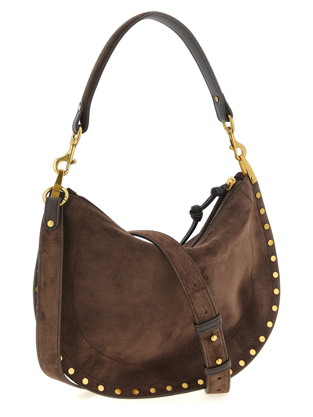 Coffee-Colored Cow Leather Oskan Soft Zip Handbag