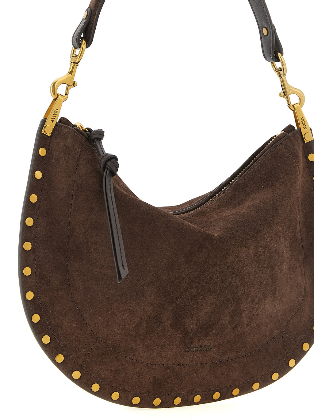 Coffee-Colored Cow Leather Oskan Soft Zip Handbag