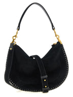 Black Suede Oskan Soft Zip Handbag