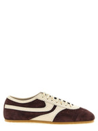 Bordeaux Calfskin Low‑Top Sneakers