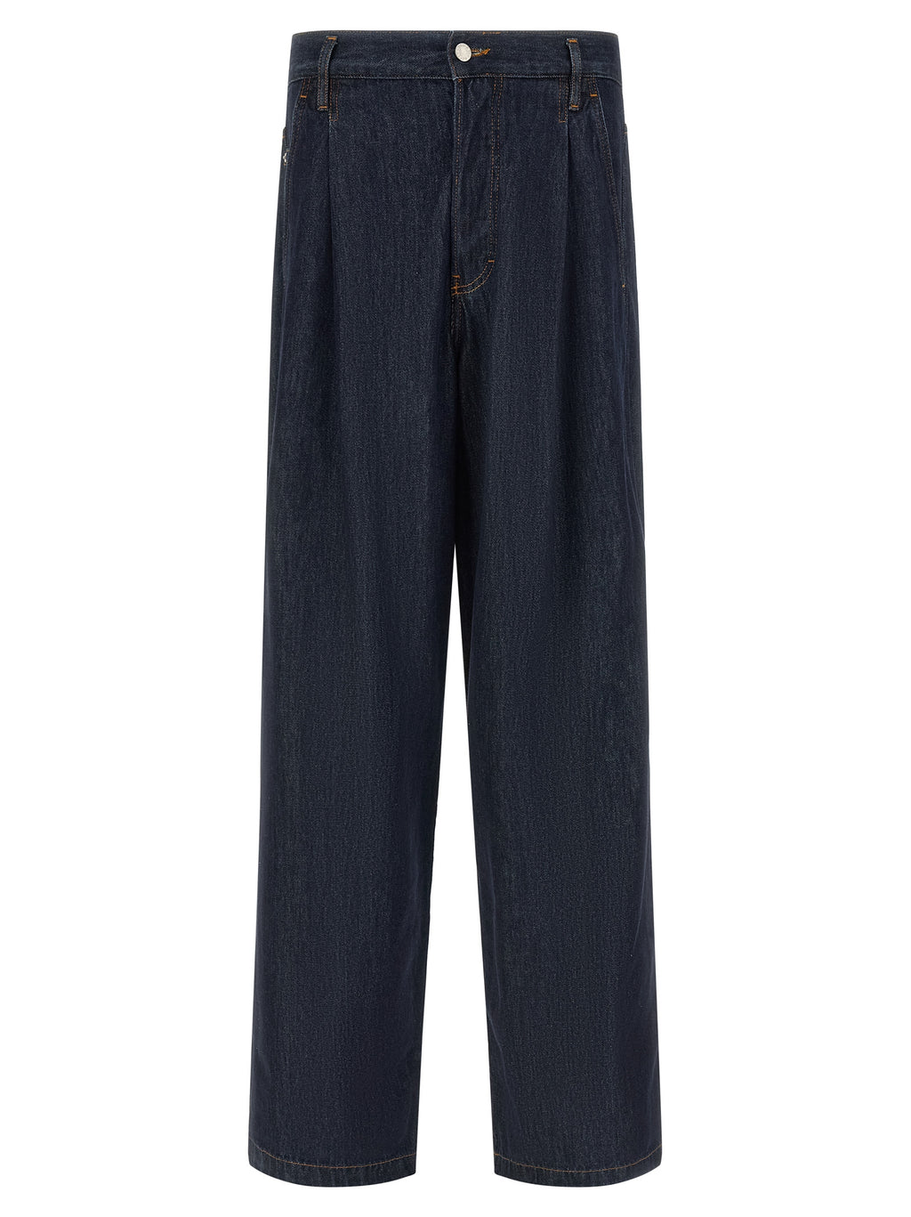 Penning Wide-Leg Blue Cotton Jeans