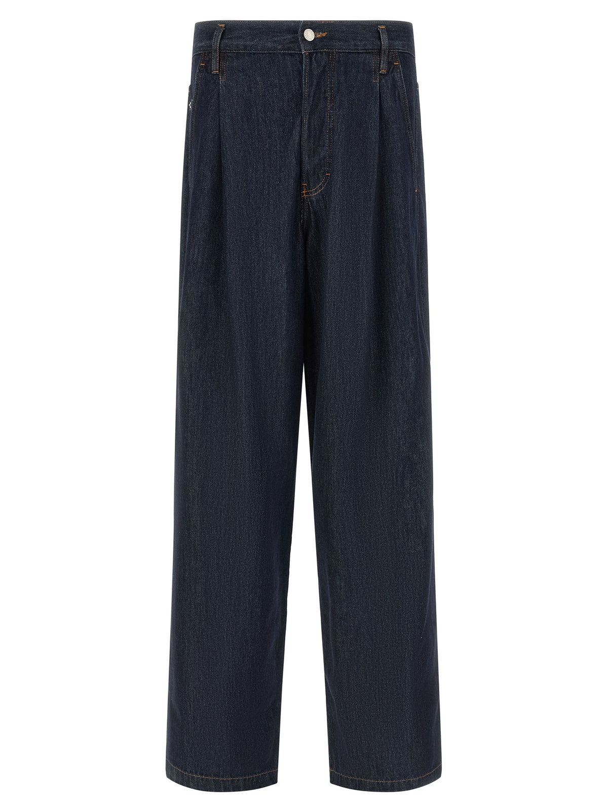 Penning Wide-Leg Blue Cotton Jeans
