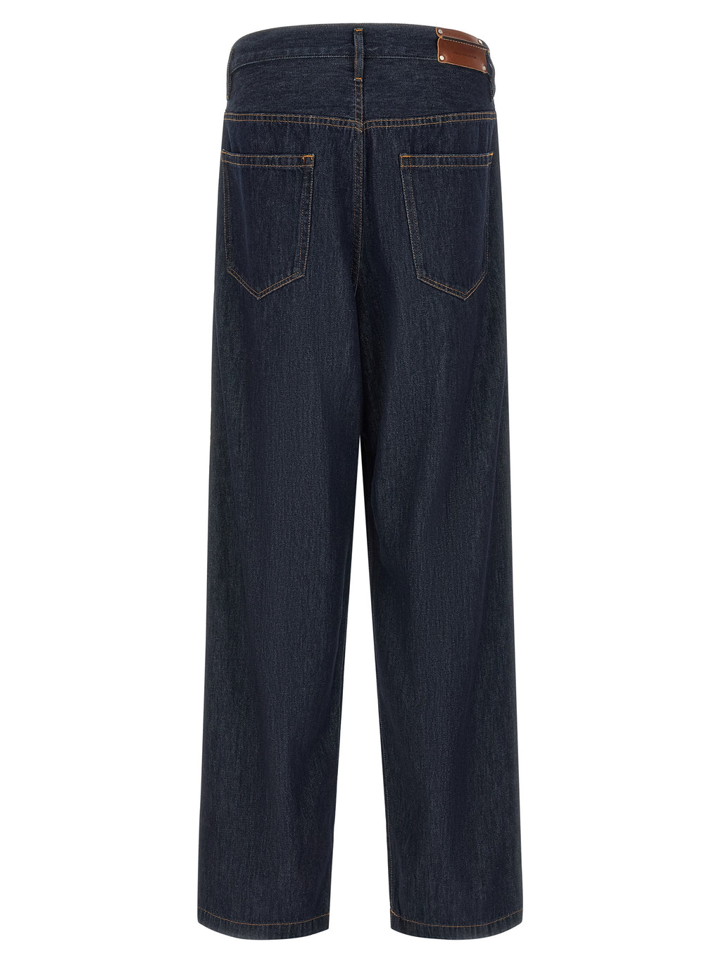 Penning Wide-Leg Blue Cotton Jeans