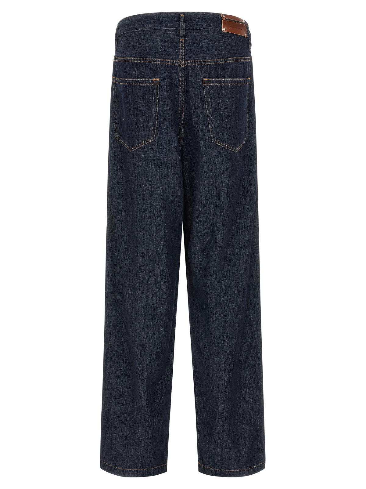 Penning Wide-Leg Blue Cotton Jeans