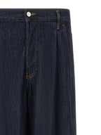 Penning Wide-Leg Blue Cotton Jeans