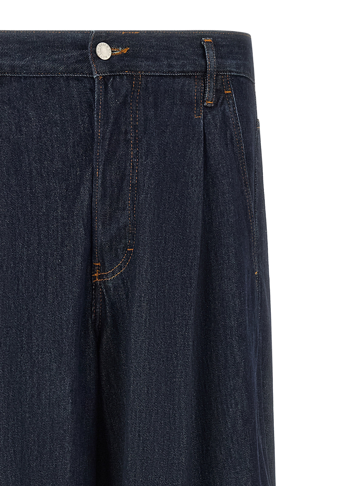 Penning Wide-Leg Blue Cotton Jeans