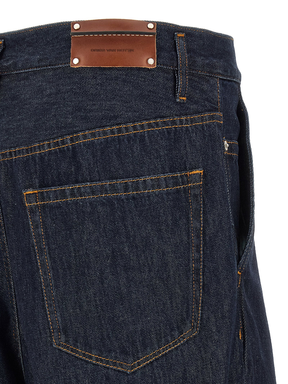 Penning Wide-Leg Blue Cotton Jeans