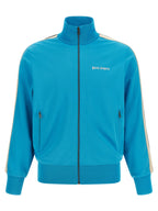 Light Blue Polyester Track Sweatshirt