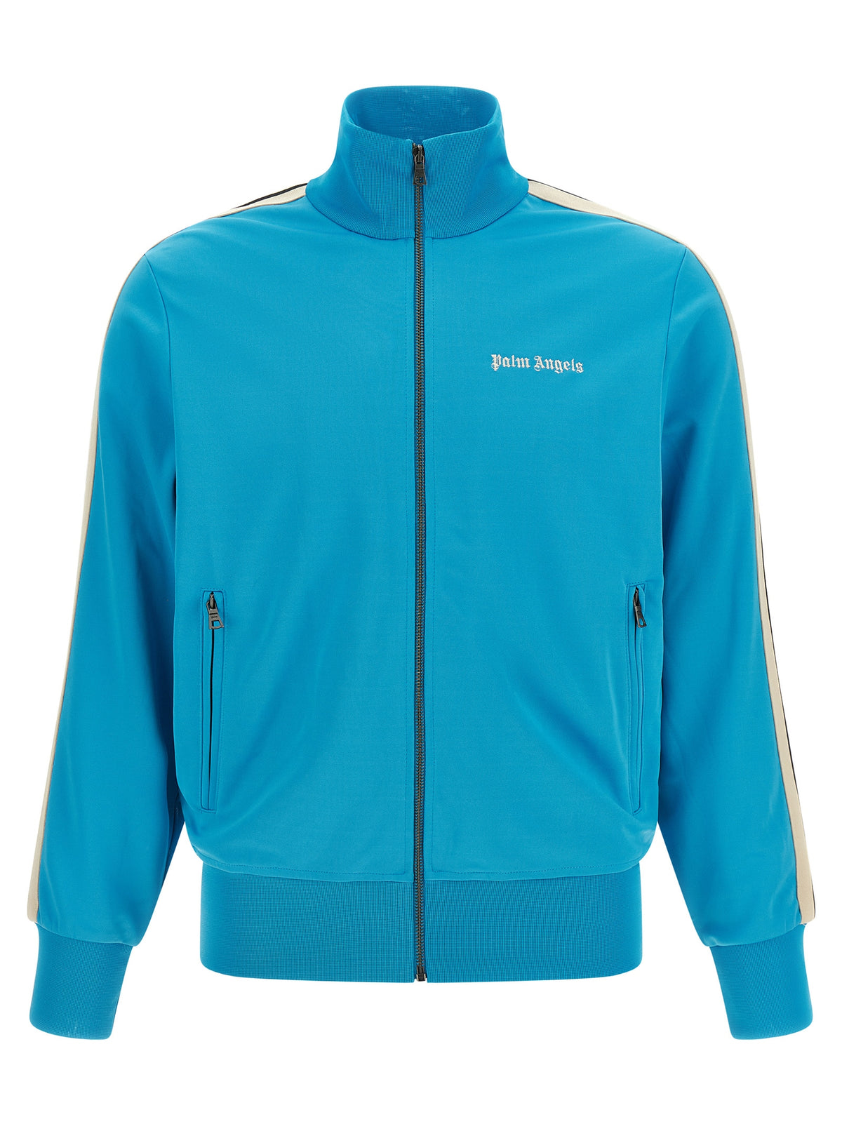 Light Blue Polyester Track Sweatshirt