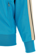 Light Blue Polyester Track Sweatshirt