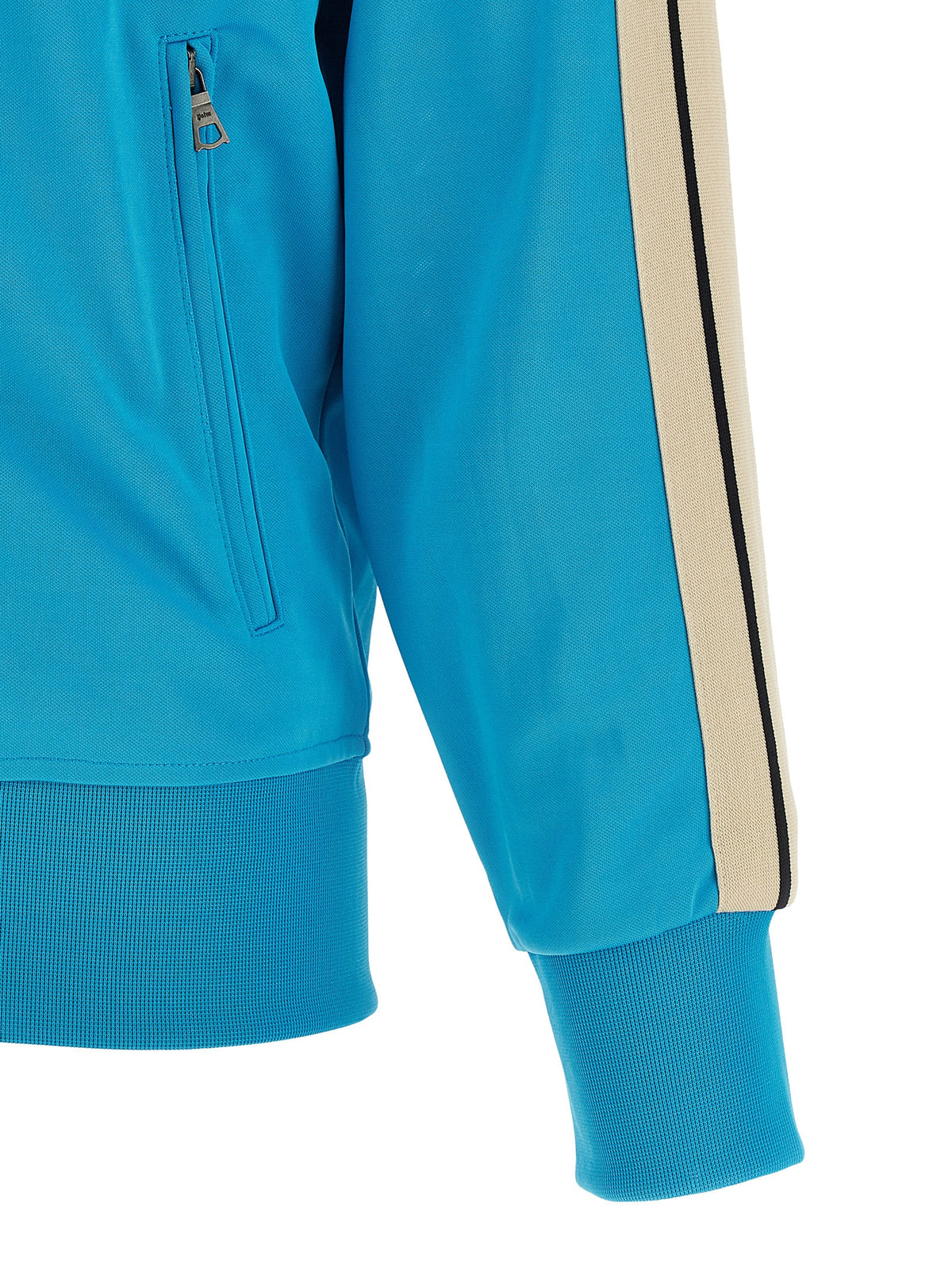 Light Blue Polyester Track Sweatshirt
