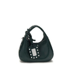 Recycled Leather Mini Hobo Handbag