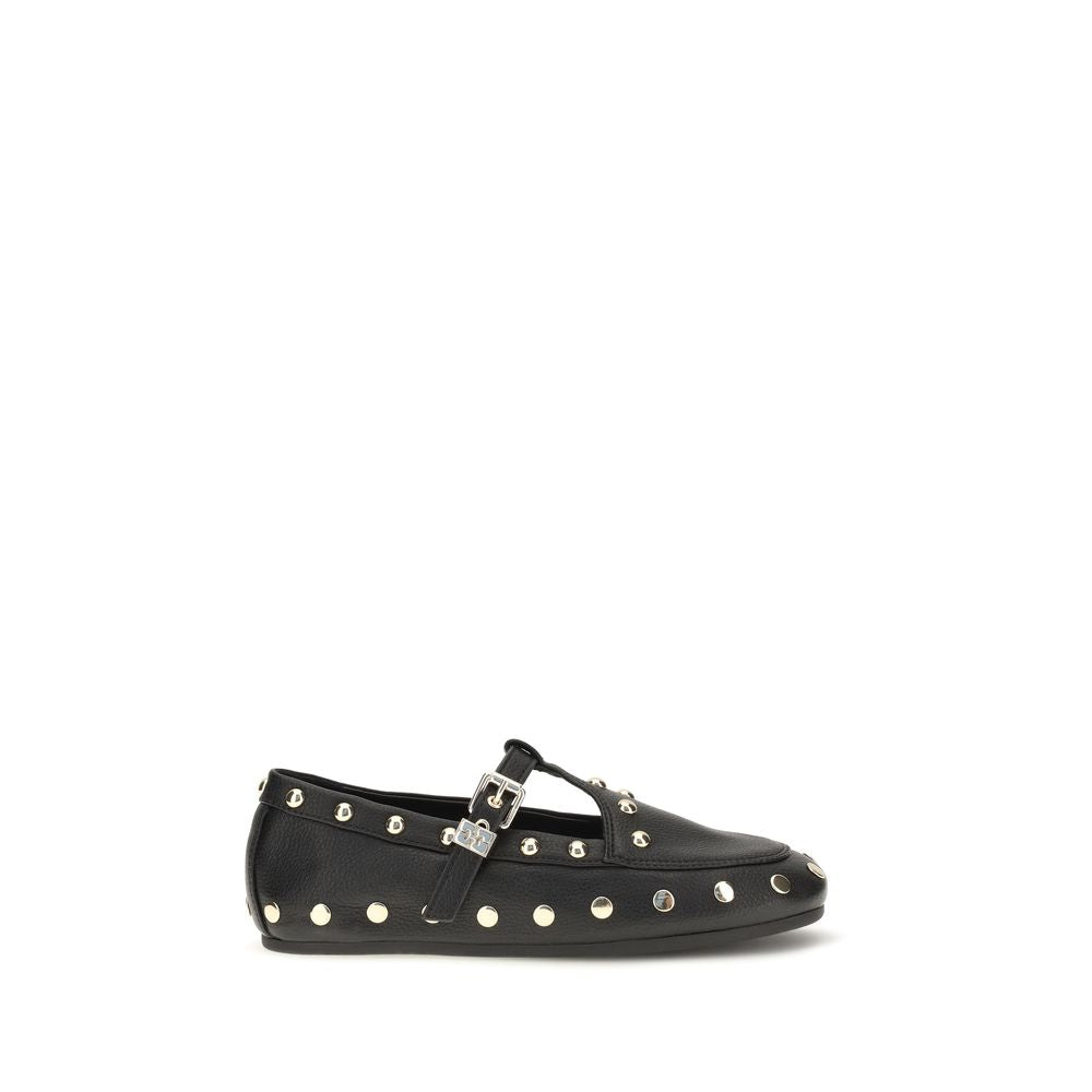 Mary Jenny Pebbled Leather Ballet Flats