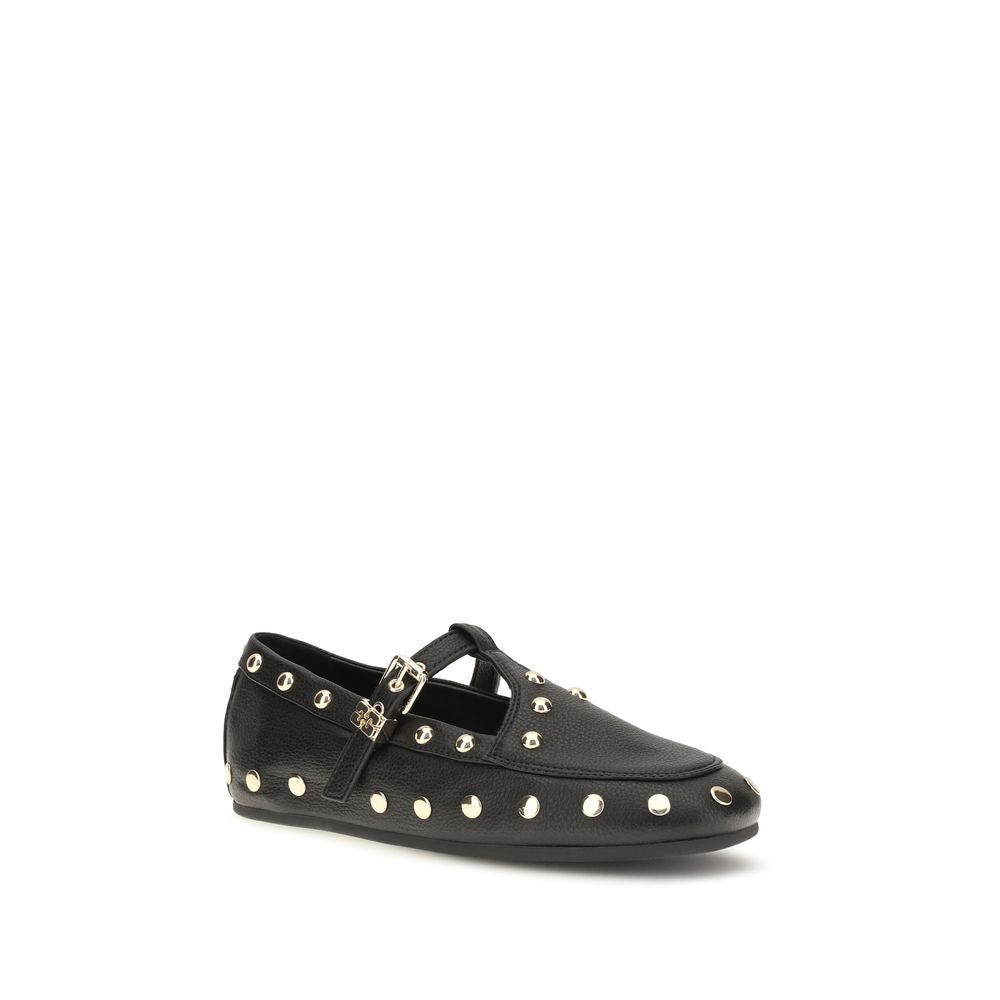Mary Jenny Pebbled Leather Ballet Flats