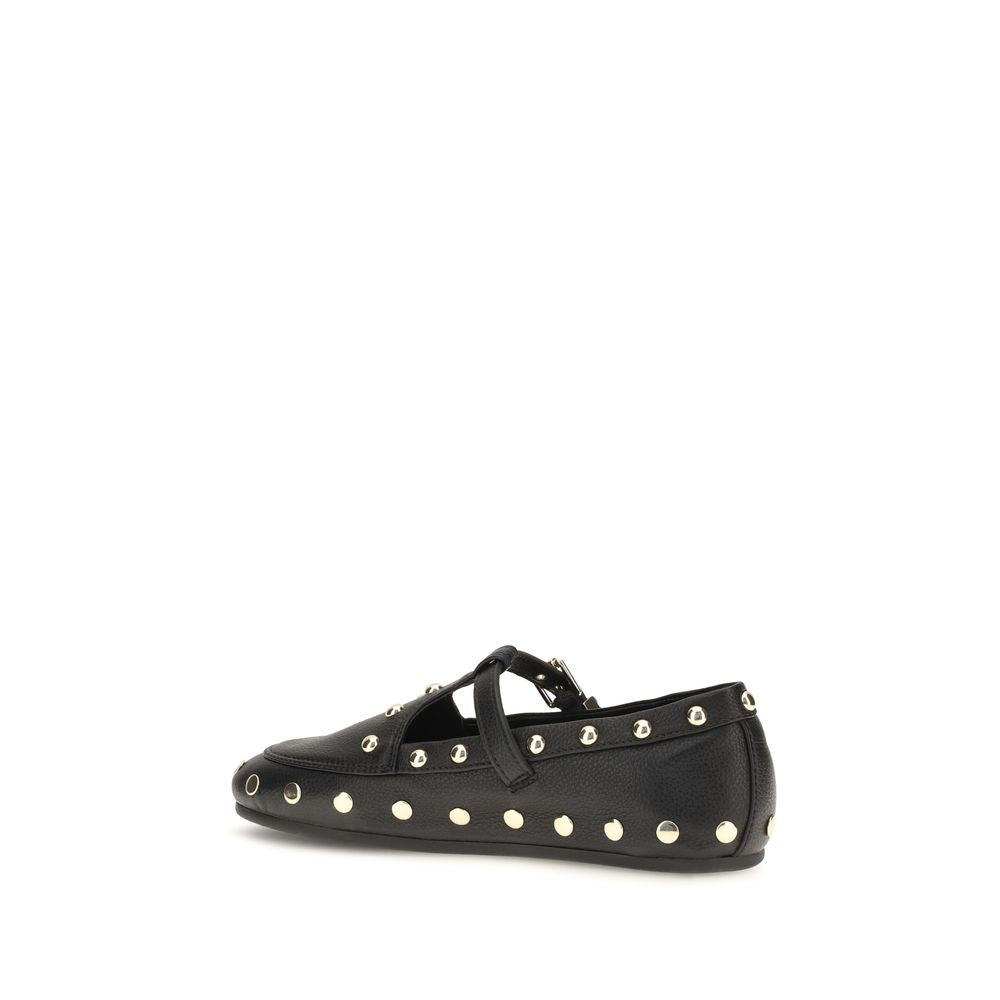 Mary Jenny Pebbled Leather Ballet Flats