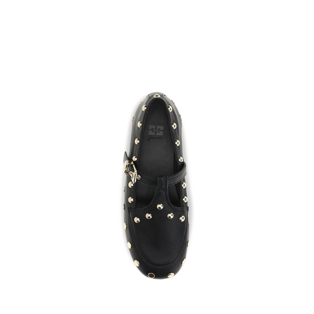 Mary Jenny Pebbled Leather Ballet Flats