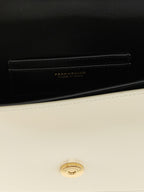 Calfskin North‑South Double Gancini Crossbody Bag
