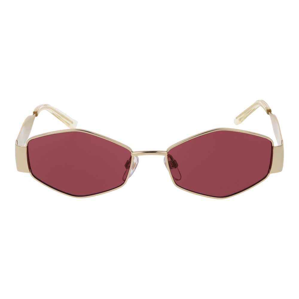 Gold Metal Full‑Rim Sunglasses