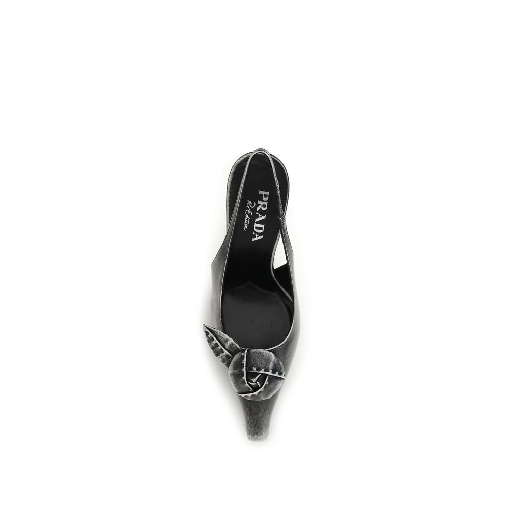 Goatskin Floral Slingback Pumps