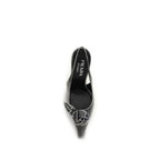 Goatskin Floral Slingback Pumps