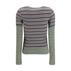 Striped Cotton Double‑Sleeve T‑Shirt
