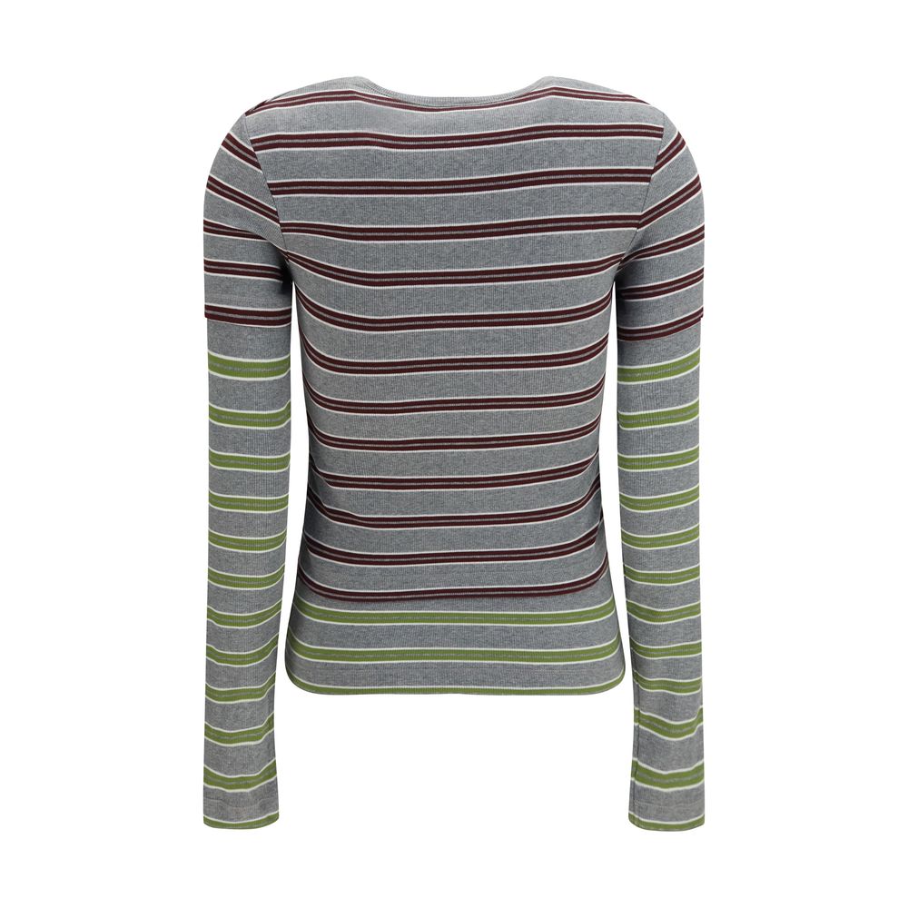Striped Cotton Double‑Sleeve T‑Shirt
