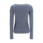 Ribbed V-Neck Long Sleeve T-Shirt – Organic Cotton