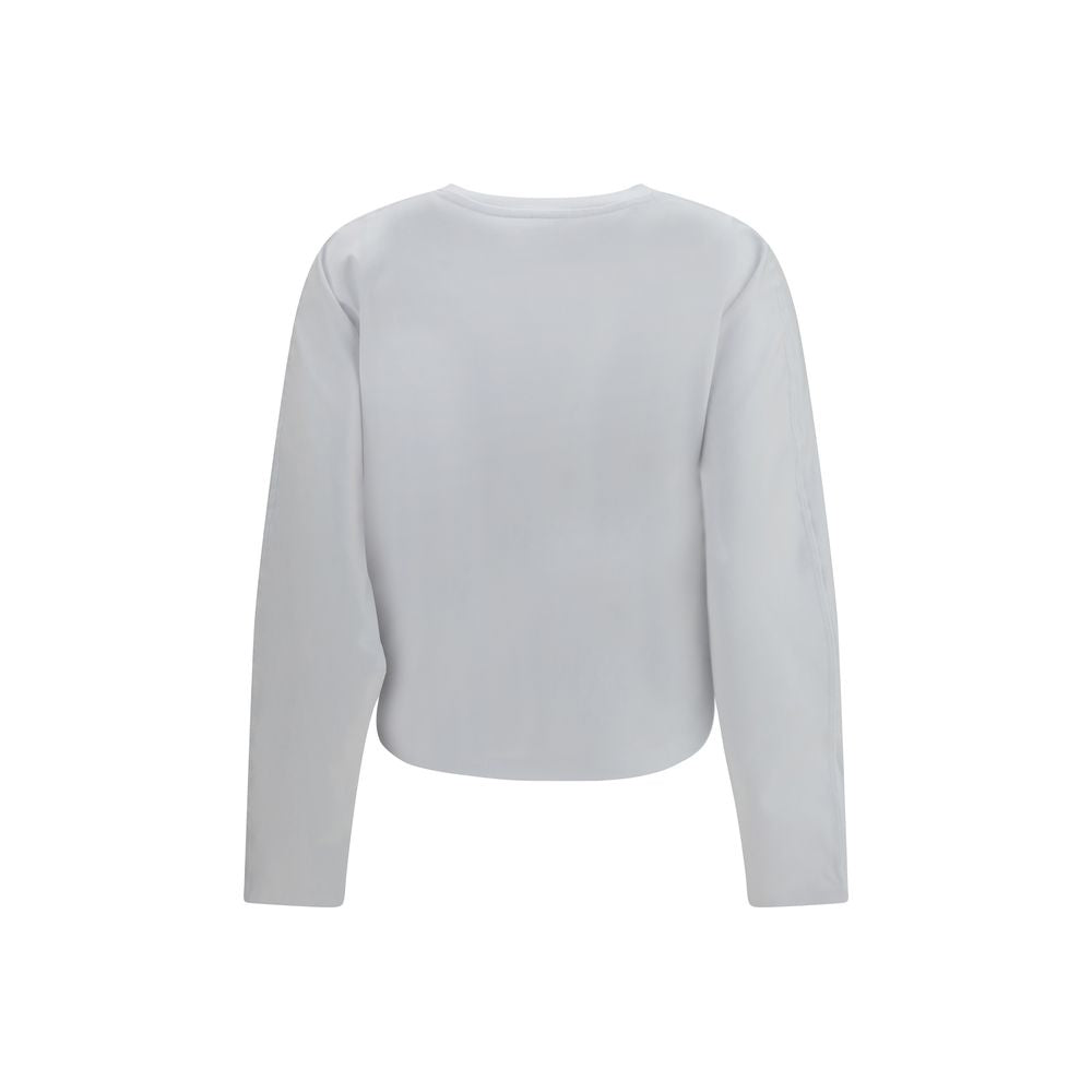Asymmetric Draped Stretch Cotton Top