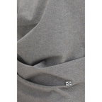 Asymmetric Draped Stretch Cotton Top