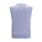 Blue Alpaca and Wool Teddy Brushed Vest