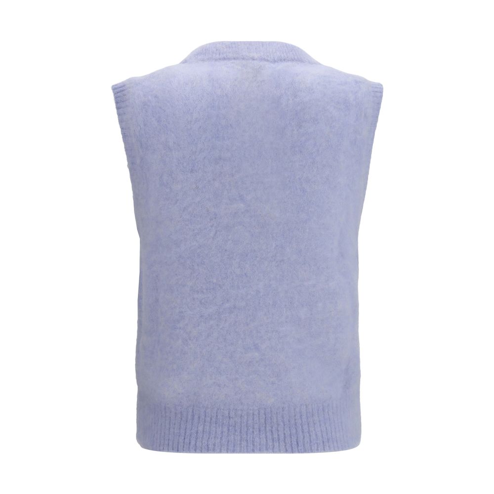 Blue Alpaca and Wool Teddy Brushed Vest