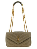 Moss Green Small Lambskin Loulou Shoulder Bag