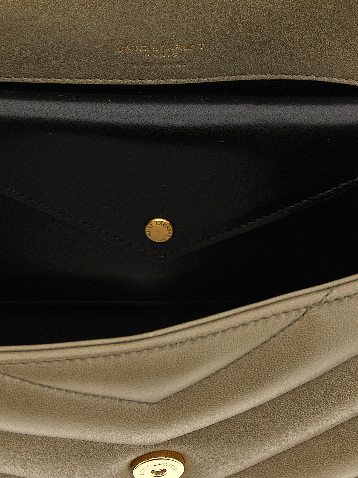 Moss Green Small Lambskin Loulou Shoulder Bag