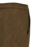 Viscose Nubuck-Effect Love Birds Midi Skirt
