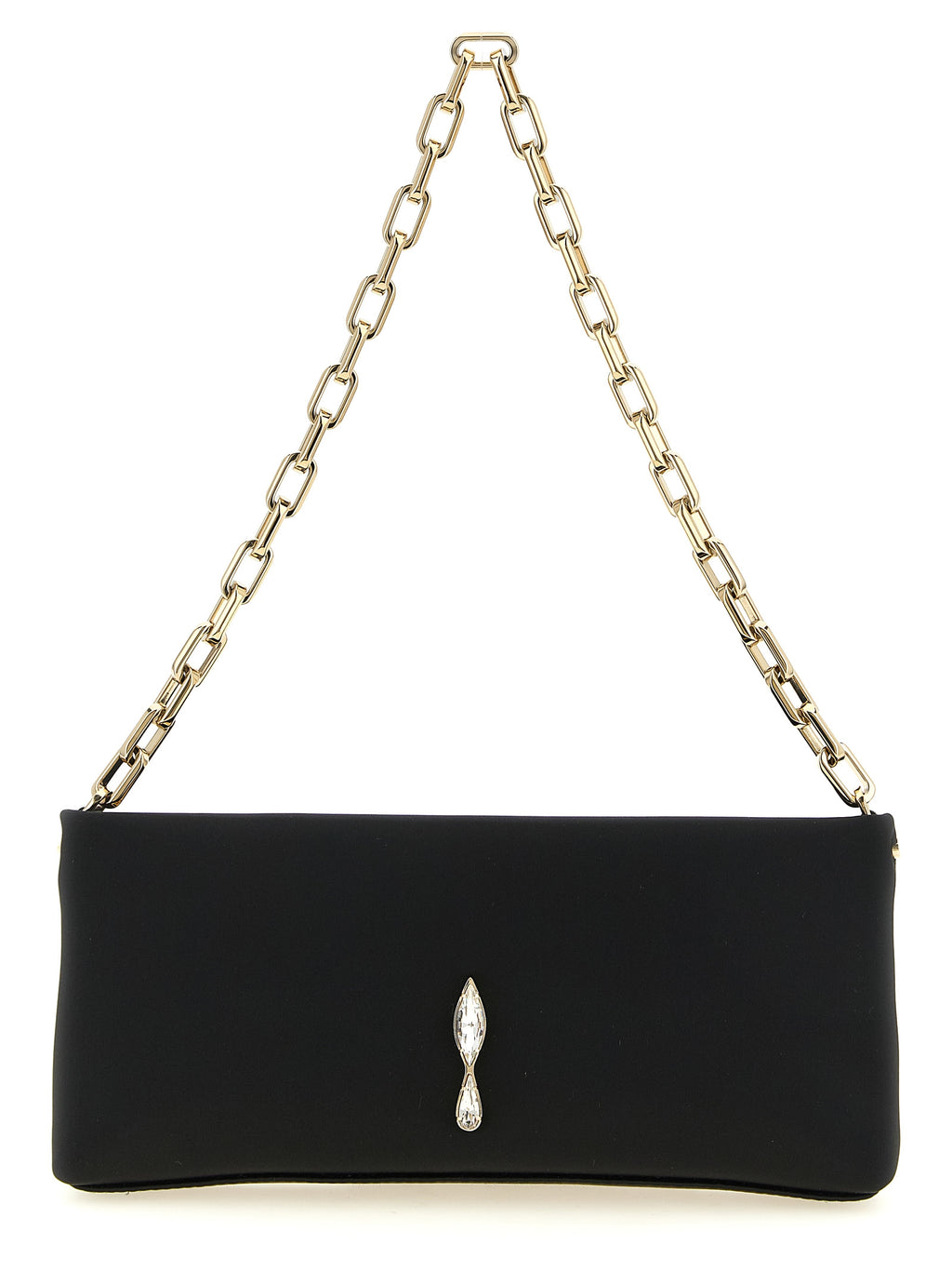 Maykimay Black Satin Clutch Bag