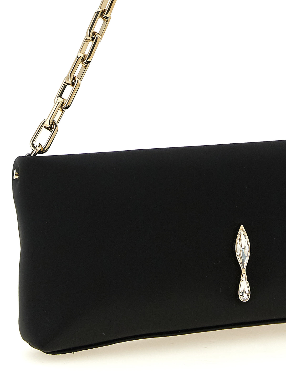 Maykimay Black Satin Clutch Bag
