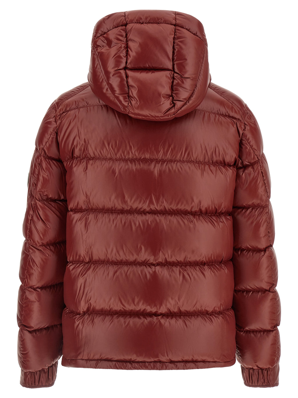 Bordeaux Polyamide Full-Length Quilted Jacket